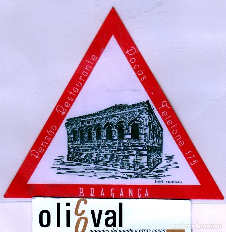 Etiquetas antiguas: ETIQUETA HOTEL  BRAGAN&Ccedil;A 110 X 110  mm EHEX-6802126