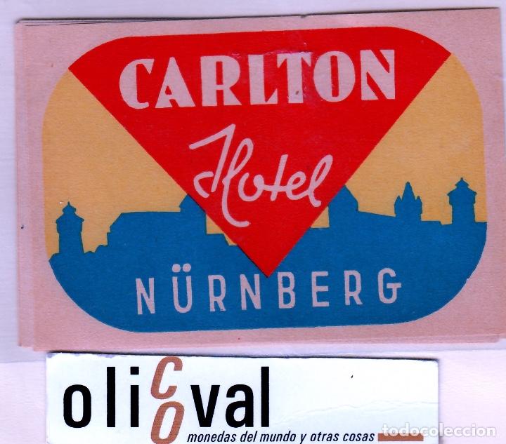 Etiquetas antiguas: ETIQUETA HOTEL CARLTON 102 mm EHEX-6802130