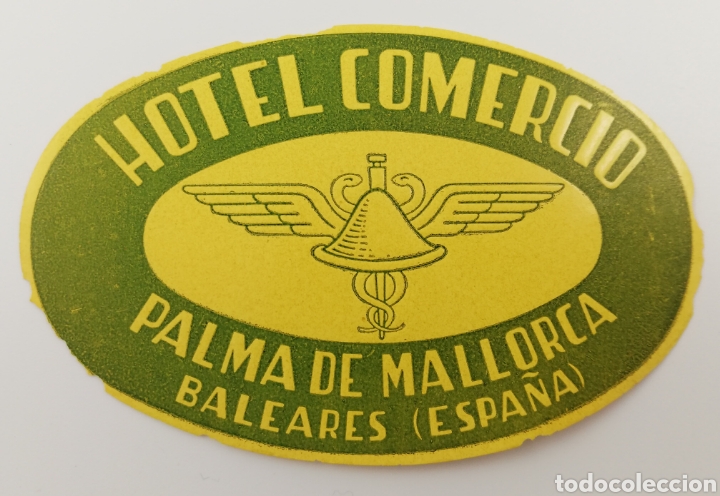 Etiquetas antiguas: ETIQUETA HOTEL COMERCIO PALMA DE MALLORCA BALEARES ESPA&Ntilde;A LUGGAGE LABEL RARA.