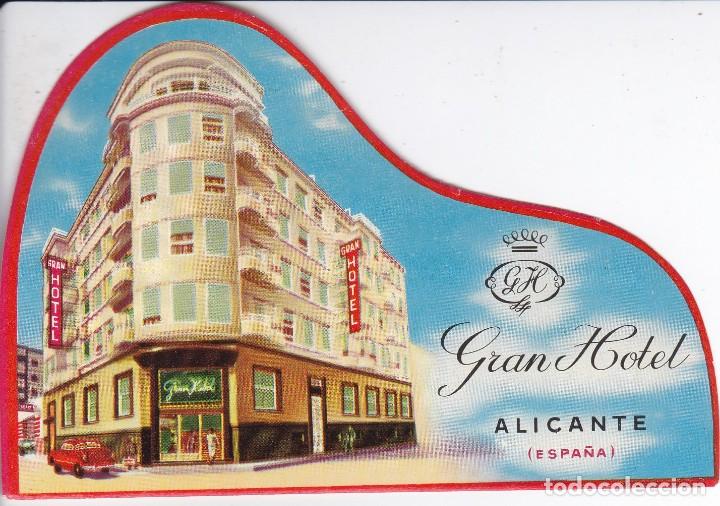 Etiquetas antiguas: ANTIGUA ETIQUETA DEL GRAN HOTEL DE ALICANTE