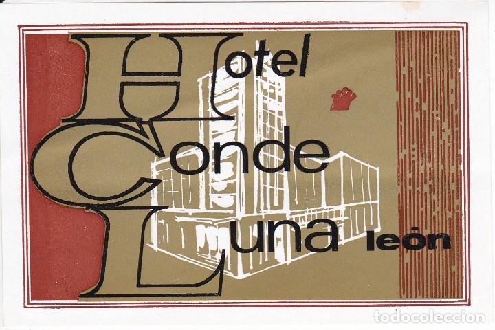 Etiquetas antiguas: ANTIGUA ETIQUETA DEL HOTEL CONDE LUNA DE LEON