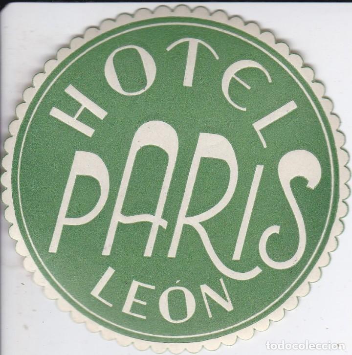 Etiquetas antiguas: ANTIGUA ETIQUETA DEL HOTEL PARIS DE LEON