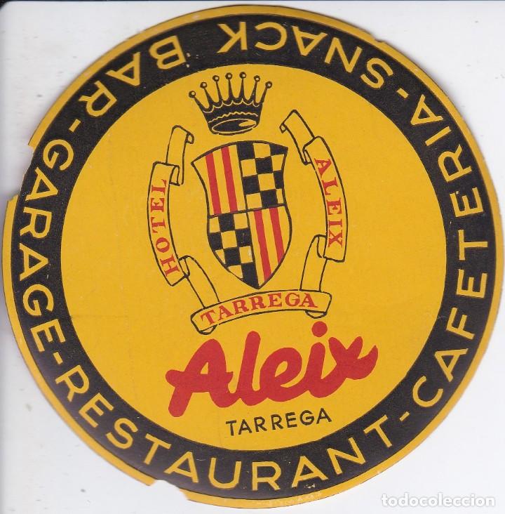 Etiquetas antiguas: ANTIGUA ETIQUETA DEL HOTEL ALEIX DE TARREGA