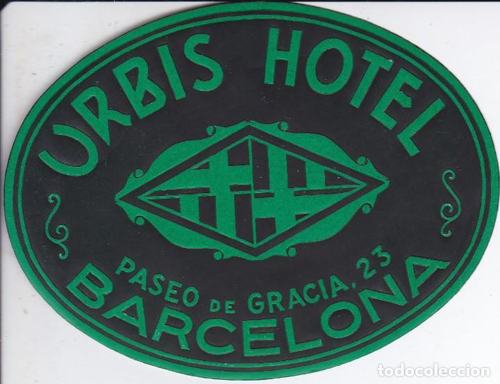 Etiquetas antiguas: ANTIGUA ETIQUETA DEL HOTEL URBIS DE BARCELONA