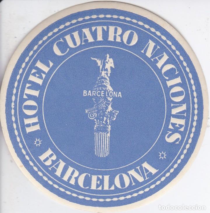 Etiquetas antiguas: ANTIGUA ETIQUETA DEL HOTEL CUATRO NACIONES DE BARCELONA (COLON)