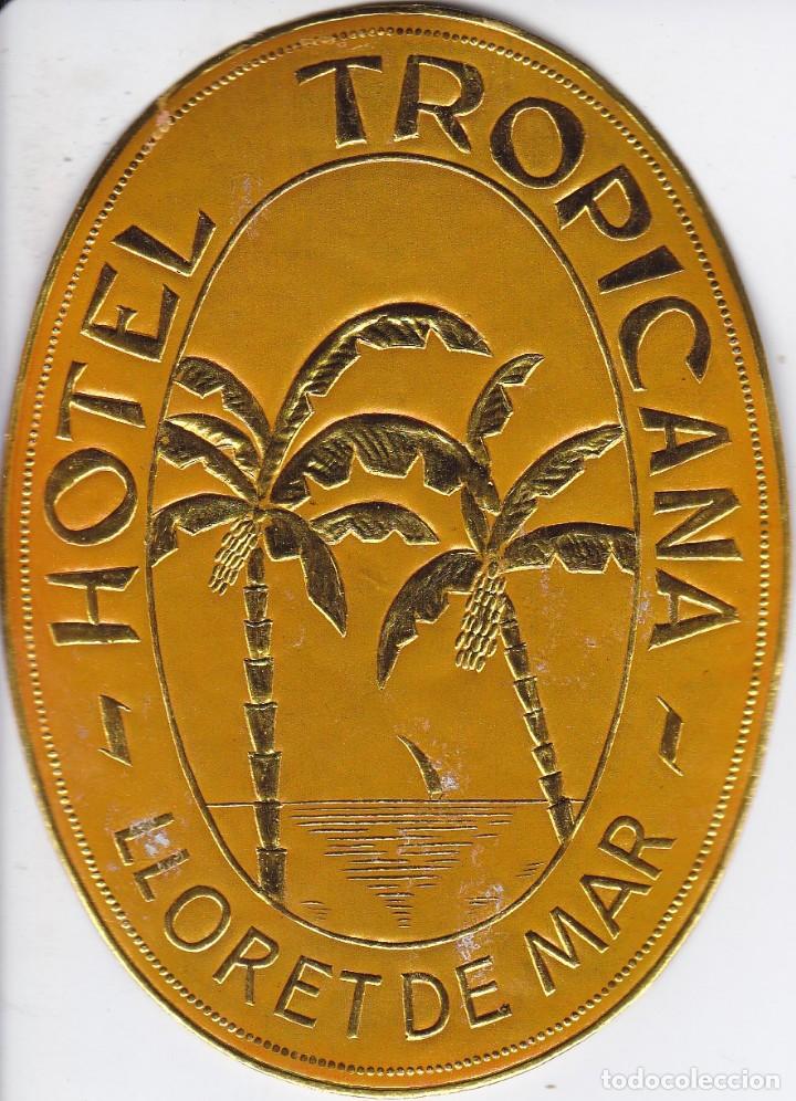 Etiquetas antiguas: ANTIGUA ETIQUETA DEL HOTEL TROPICANA DE LLORET DE MAR (COSTA BRAVA)