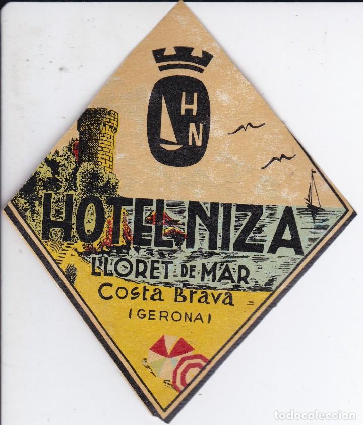 Etiquetas antiguas: ANTIGUA ETIQUETA DEL HOTEL NIZA DE LLORET DE MAR (COSTA BRAVA)