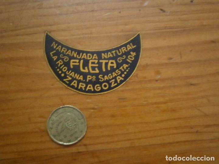 Old Labels: &iexcl;&iexcl;PRECIOSA ETIQUETA DE ZARAGOZA A&Ntilde;OS 40 50 &iexcl;&iexcl;NARANJADA NATURAL