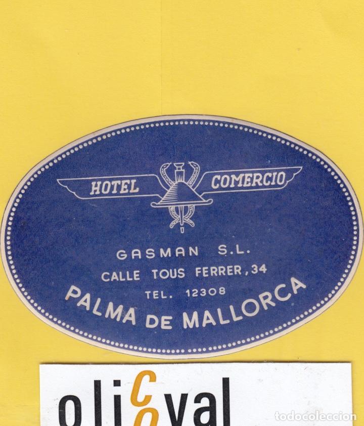 Etiquetas antiguas: ETIQUETA HOTEL BALEARES HOTEL COMERCIO DATADA TROQUEL 9O EF- 6803 145