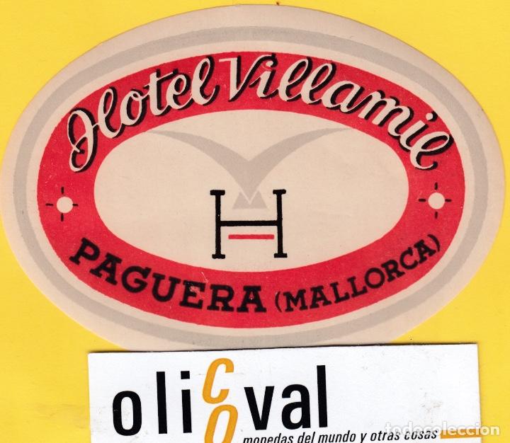 Etiquetas antiguas: ETIQUETA HOTEL VILLAMIEL PAGUERA MALLORCA TROQUEL EF- 6803 169