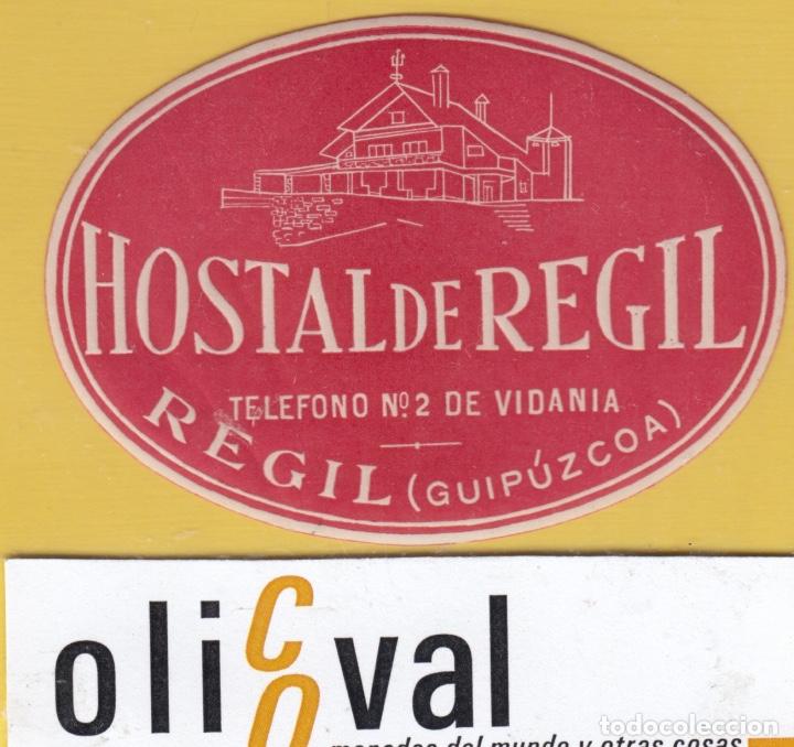Etiquetas antiguas: ETIQUETA HOTEL GUIPUZCOA HOSTAL DE REGIL REGIL EH- 6803 163
