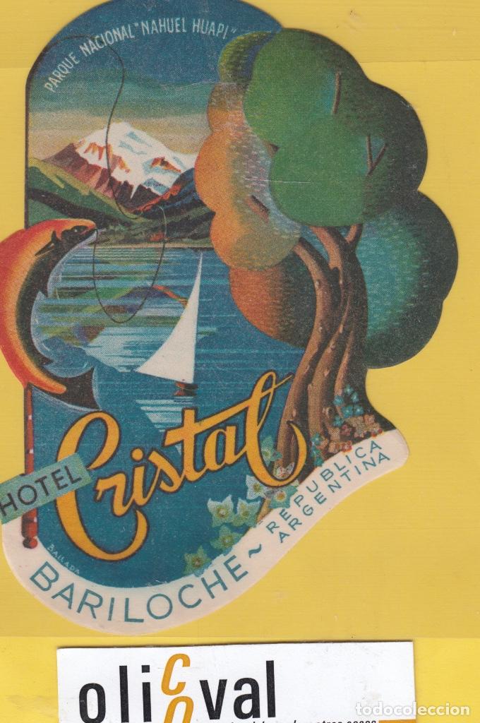 Etiquetas antiguas: ETIQUETA HOTEL ARGENTINA HOTEL CRISTAL BARILOCHE TROQUEL ESPECIAL H- 6803 19186