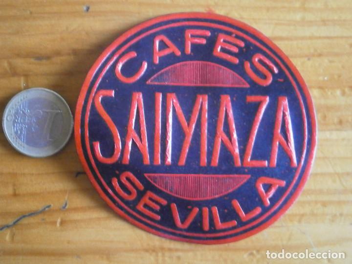 Etiquetas antiguas: &iexcl;&iexcl;PRECIOSA ETIQUETA A&Ntilde;OS-40-50 DE..SEVILLA&iexcl;&iexcl;CAFE SSAIMAZA