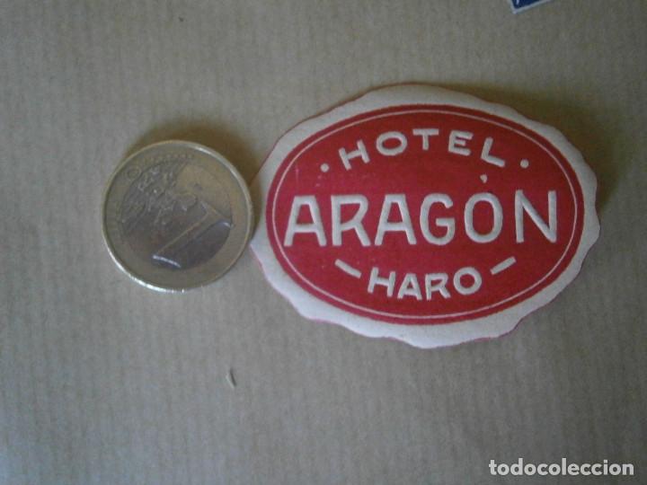 Etiquetas antiguas: &iexcl;&iexcl;PRECIOSA ETIQUETA A&Ntilde;OS 40 50 &iexcl; &iexcl;&iexcl;HARO&iexcl;&iexcl;HOTEL ARAGON