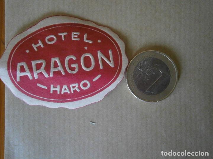 Etiquetas antiguas: &iexcl;&iexcl;PRECIOSA ETIQUETA A&Ntilde;OS 40 50 &iexcl; &iexcl;&iexcl;HARO&iexcl;&iexcl;HOTEL ARAGON