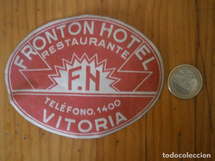 Etiquetas antiguas: &iexcl;&iexcl;PRECIOSA ETIQUETA A&Ntilde;OS 40 50 &iexcl; &iexcl;VITORIA&iexcl;&iexcl;HOTEL RESTAURANTE