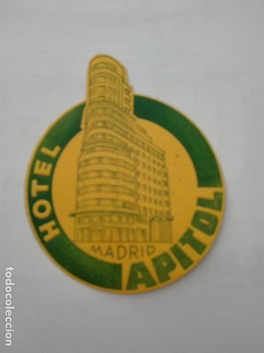 Etiquetas antiguas: Etiqueta Hotel Capitol (Madrid)