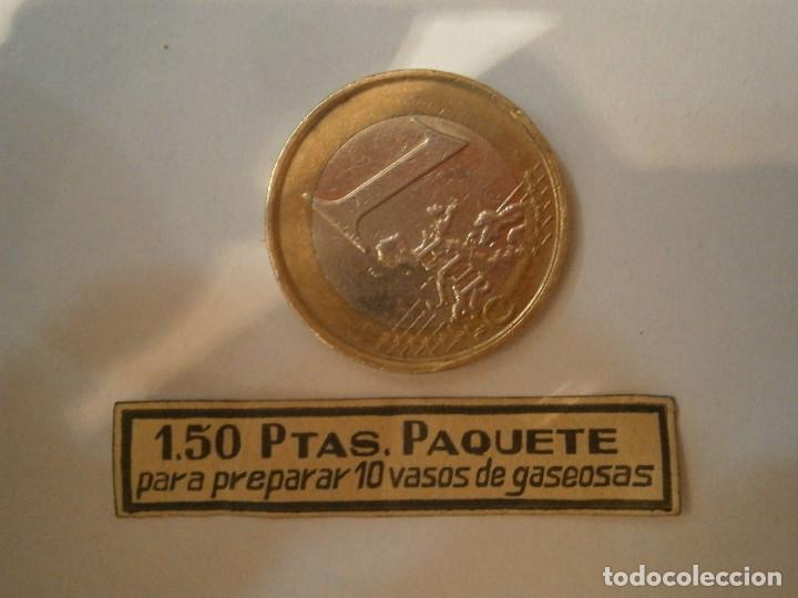 Etiquetas antiguas: &iexcl;&iexcl;PRECIOSA ETIQUETA PUBLICITARIA A&Ntilde;OS 30 40&iexcl;&iexcl;PARA PREPARAR 10 VASOS DE GASEOSAS&iexcl;&iexcl;