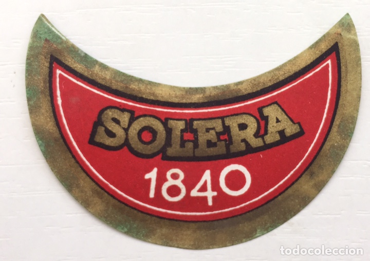 Alte Etiketten: Etiqueta Solera 1840 - bodega Calder&oacute;n Garc&iacute;a - Santander (Cantabria)