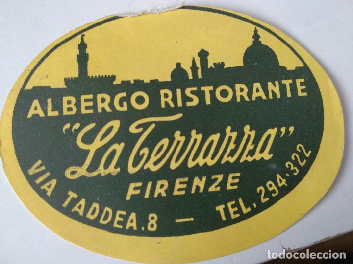 Etiquetas antiguas: ETIQUETA HOTEL- HOTEL LA TERRAZA FIRENZE ITALIA pegatina maletas