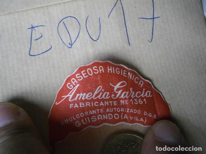 Etiquetas antiguas: &iexcl;&iexcl;PRECIOSA ETIQUETA PUBLICITARIA,A&Ntilde;OS 30 40&iexcl;&iexcl; GASEOSA HIGIENICA (AVILA)