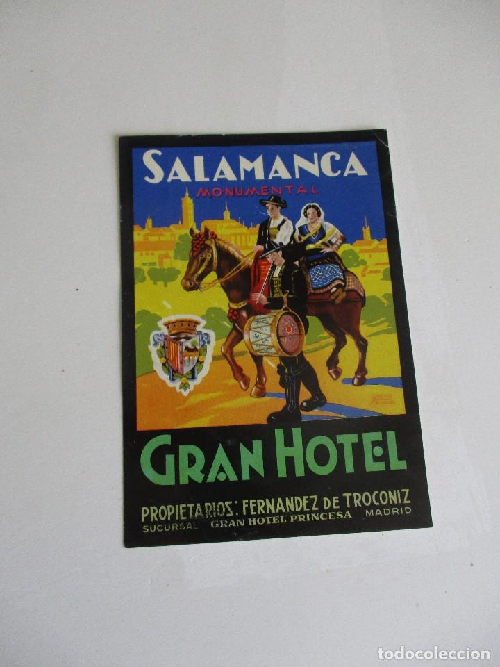 Etiquetas antiguas: Etiqueta de maleta GRAN HOTELSALAMANCA