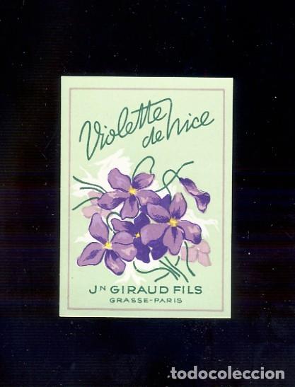 Etiquetas antigas: Etiqueta de perfumeria VIOLETTE DE NICE. Perfume (4 x 6 cms)