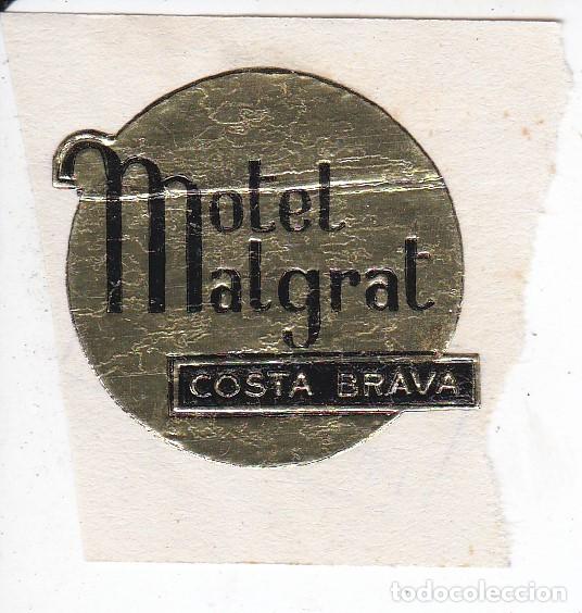 Etiquetas antiguas: ANTIGUA ETIQUETA DEL HOTEL MALGRAT DE MALGRAT DE MAR (GERONA-GIRONA)