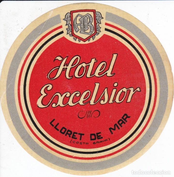 Etiquetas antiguas: ANTIGUA ETIQUETA DEL HOTEL EXCELSIOR DE LLORET DE MAR (GERONA-GIRONA)