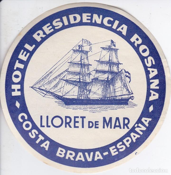Etiquetas antiguas: ANTIGUA ETIQUETA DEL HOTEL ROSANA DE LLORET DE MAR (GERONA-GIRONA) (BARCO-SHIP)
