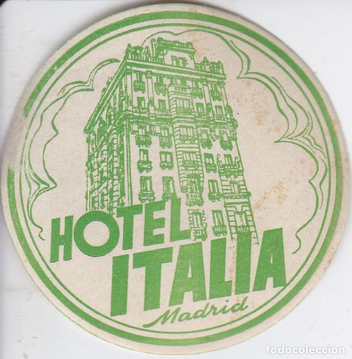 Etiquetas antiguas: ANTIGUA ETIQUETA DEL HOTEL ITALIA DE MADRID