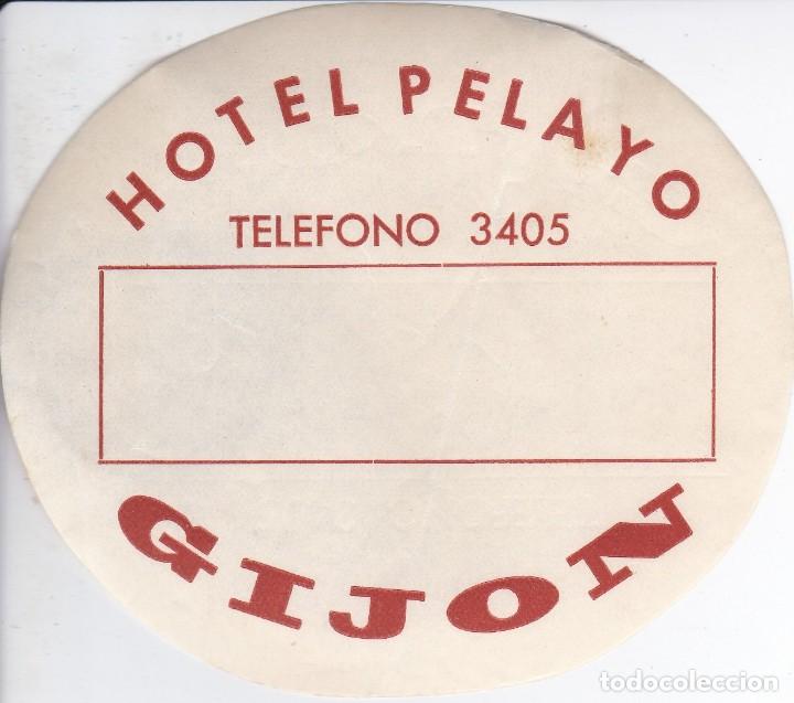 Etiquetas antiguas: ANTIGUA ETIQUETA DEL HOTEL PELAYO DE GIJON (ASTURIAS)