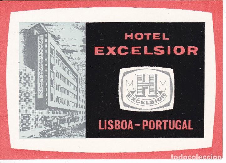 Etiquetas antiguas: ANTIGUA ETIQUETA DEL HOTEL EXCELSIOR DE LISBOA - PORTUGAL