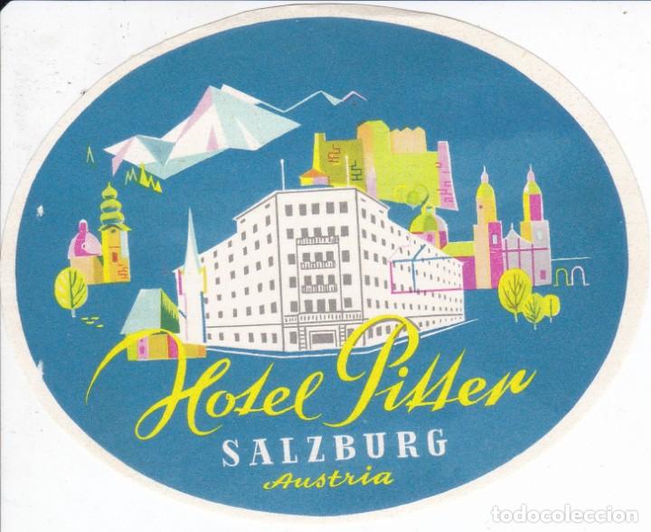 Etiquetas antiguas: ANTIGUA ETIQUETA DEL HOTEL PIMER DE SALZBURG - SALZBURGO - AUSTRIA
