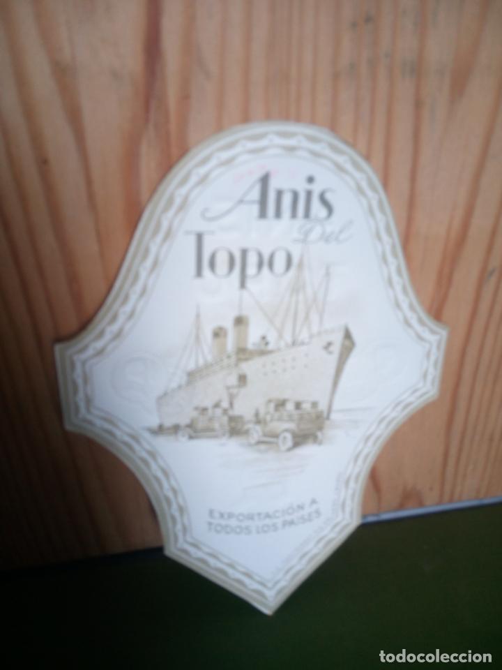 Etiquetas antiguas: ANIS DEL TOPO ETIQUETA - Foto 2