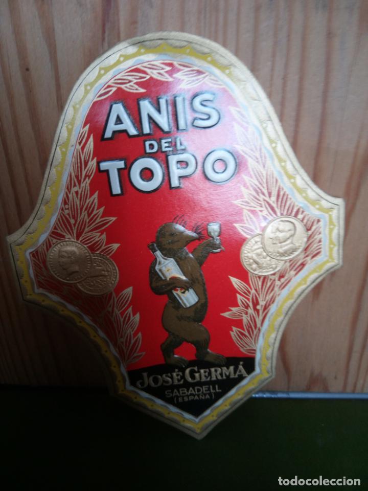 Etiquetas antiguas: ANIS DEL TOPO ETIQUETA - Foto 4