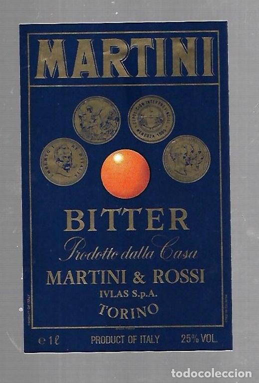 Alte Etiketten: ETIQUETA DE VINO. MARTINI. BITTER. TORINO