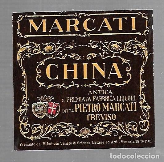 Alte Etiketten: ETIQUETA DE VINO. MARCATI. CHINA. TREVISO. VENEZIA