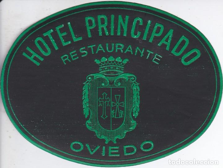 Etiquetas antiguas: ANTIGUA ETIQUETA DEL HOTEL PRINCIPADO DE OVIEDO (ASTURIAS)