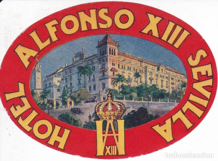 Etiquetas antiguas: ANTIGUA ETIQUETA DEL HOTEL ALFONSO XIII DE SEVILLA