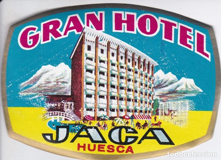 Etiquetas antiguas: ANTIGUA ETIQUETA DEL HOTEL JACA DE HUESCA