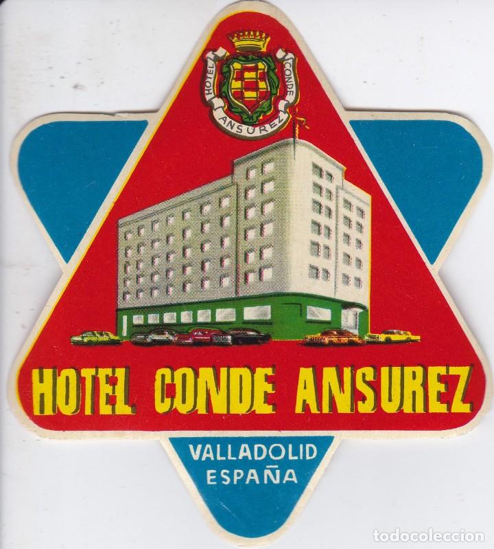Etiquetas antiguas: ANTIGUA ETIQUETA DEL HOTEL CONDE ANSUREZ DE VALLADOLID