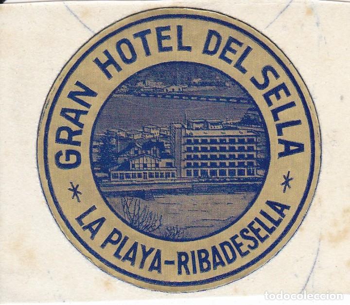 Etiquetas antiguas: ANTIGUA ETIQUETA DEL HOTEL DEL SELLA DE RIBADESELLA