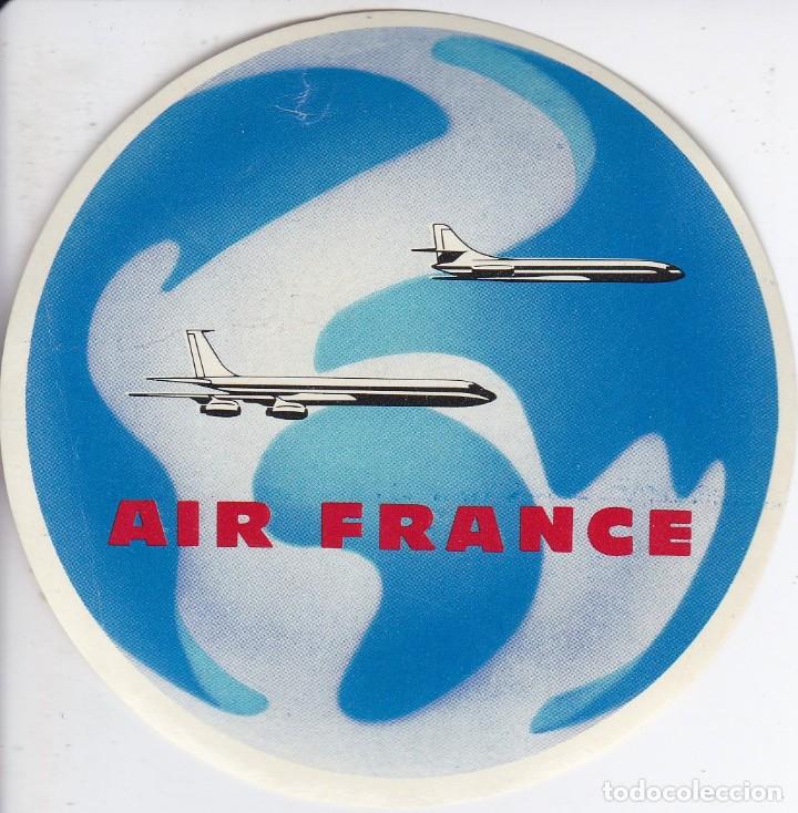 Etichette antiche: ANTIGUA ETIQUETA DE LA COMPA&Ntilde;IA AEREA AIR FRANCE - AVION-PLANE