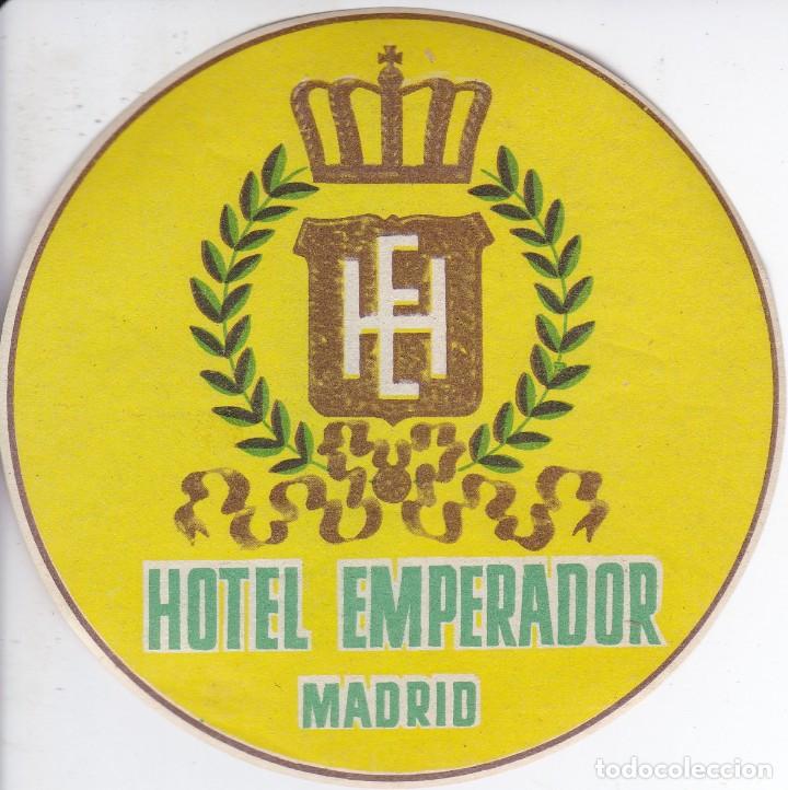 Etiquetas antiguas: ANTIGUA ETIQUETA DEL HOTEL EMPERADOR DE MADRID