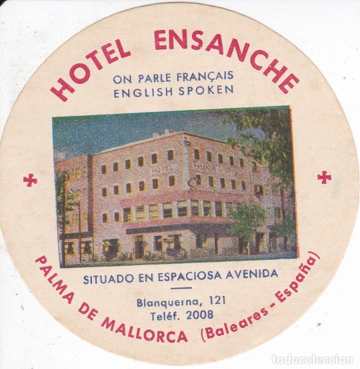 Etiquetas antiguas: ANTIGUA ETIQUETA DEL HOTEL ENSANCHE DE PALMA DE MALLORCA