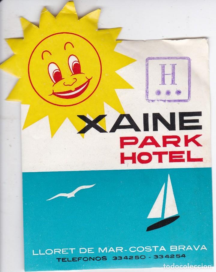 Etiquetas antiguas: ANTIGUA ETIQUETA DEL HOTEL XAINE DE LLORET DE MAR