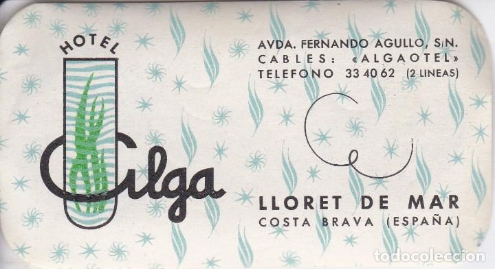Etiquetas antiguas: ANTIGUA ETIQUETA DEL HOTEL ALGA DE LLORET DE MAR