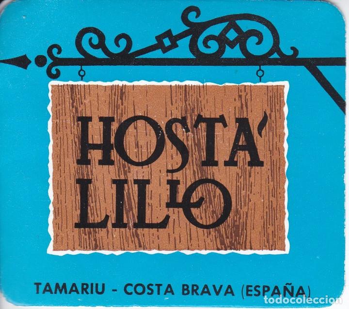 Etiquetas antiguas: ANTIGUA ETIQUETA DEL HOTEL HOSTA LILLO DE TAMARIU