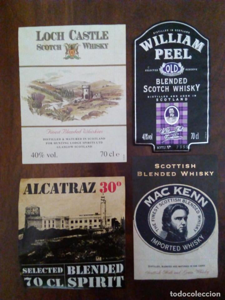 Etiquetas antiguas: 4 Etiquetas de Whisky. - Foto 1